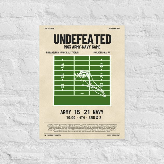 Greatest Navy Football Plays Poster: Undefeated (1963)