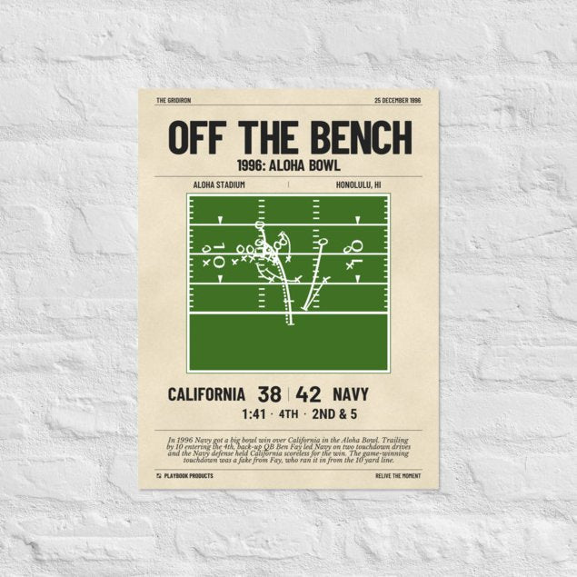 Greatest Navy Football Plays Poster: Off the bench (1996)