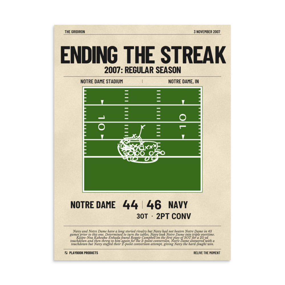 Greatest Navy Football Plays Poster: Ending the streak (2007)