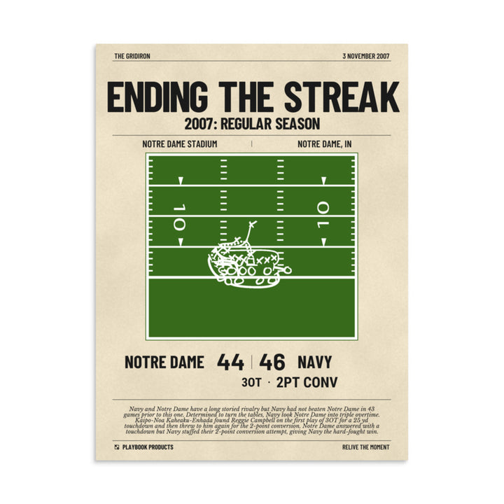 Greatest Navy Football Plays Poster: Ending the streak (2007)