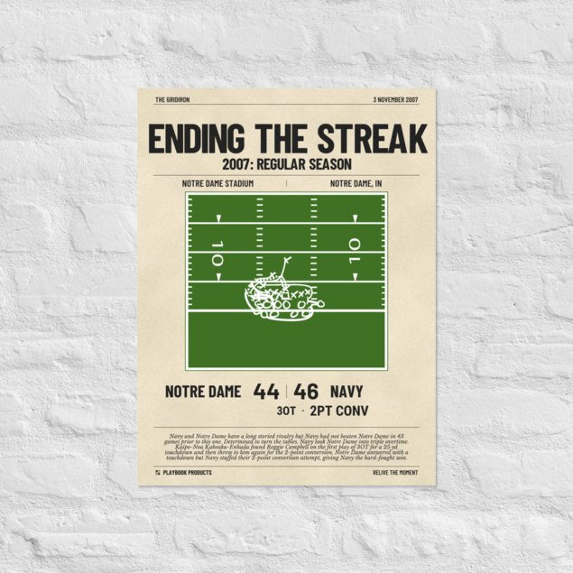 Greatest Navy Football Plays Poster: Ending the streak (2007)
