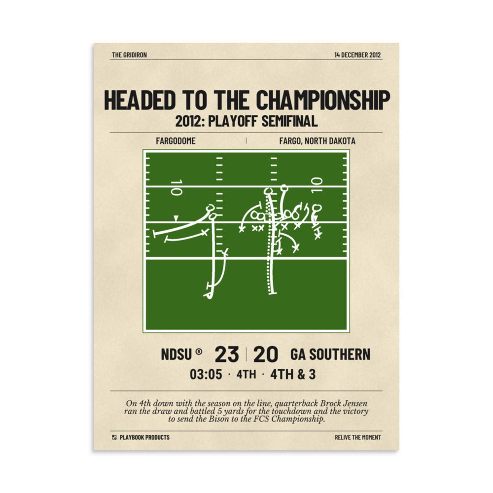 Greatest North Dakota State Football Plays Poster: Headed to the championship (2012)