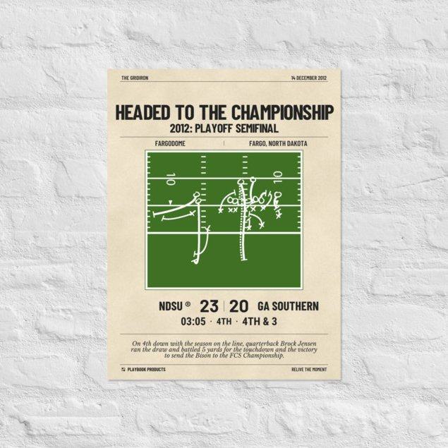 Greatest North Dakota State Football Plays Poster: Headed to the championship (2012)