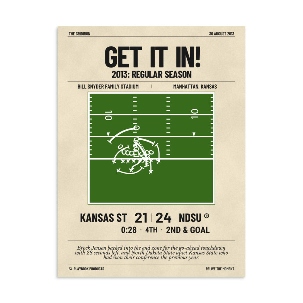 Greatest North Dakota State Football Plays Poster: Get it in! (2013)