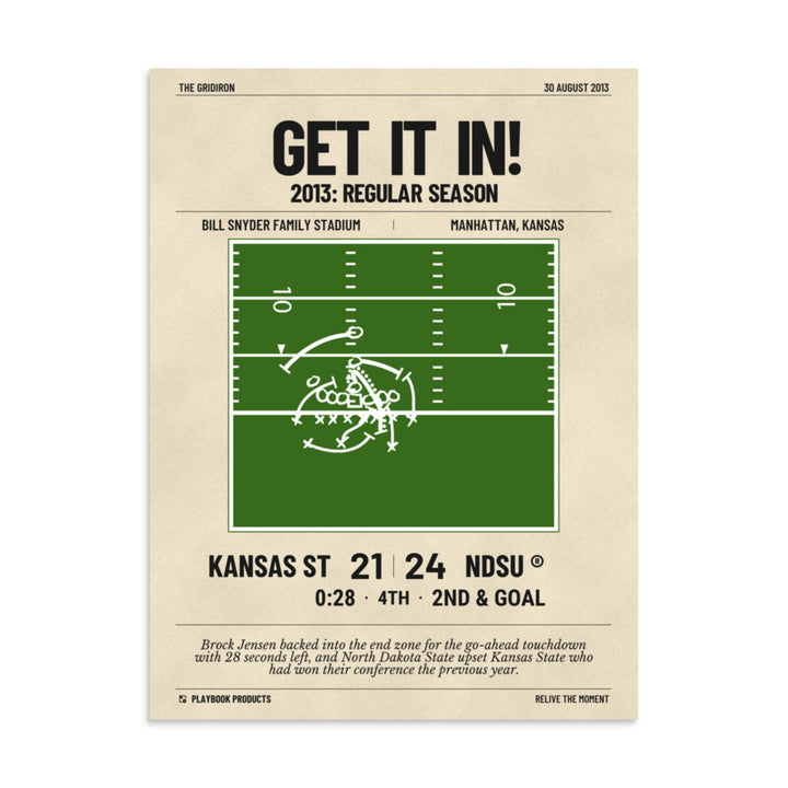 Greatest North Dakota State Football Plays Poster: Get it in! (2013)