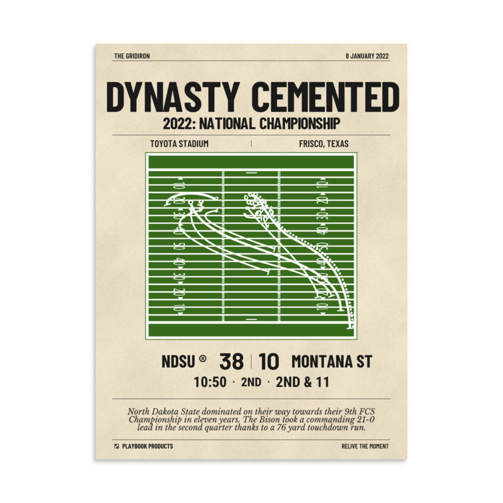 Greatest North Dakota State Football Plays Poster: Dynasty cemented (2022)