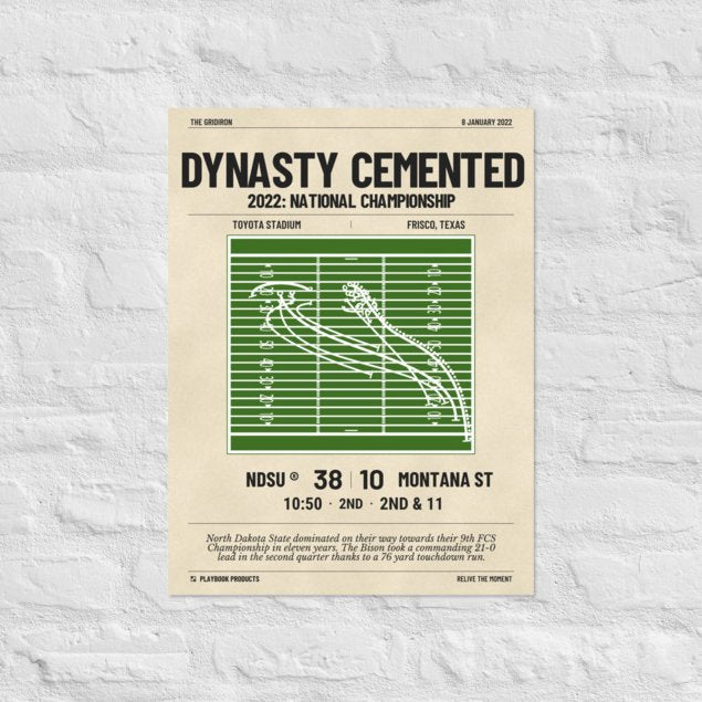 Greatest North Dakota State Football Plays Poster: Dynasty cemented (2022)