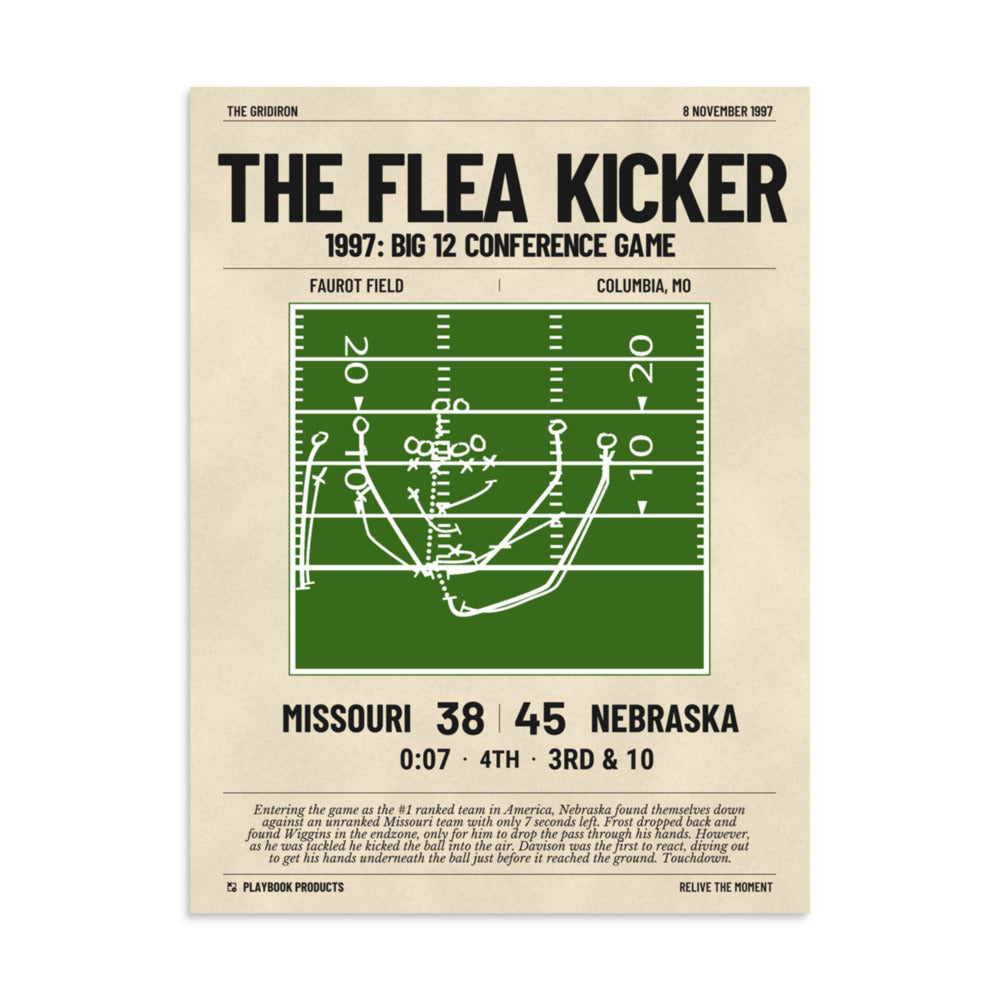 Greatest Nebraska Football Plays Poster: The Flea Kicker (1997)