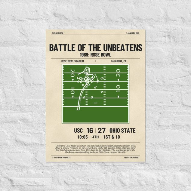 Greatest Ohio State Football Plays Poster: Battle of the Unbeatens (1969)