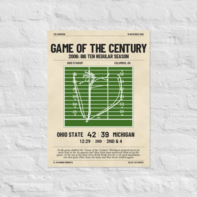 Greatest Ohio State Football Plays Poster: Game of the Century (2006)