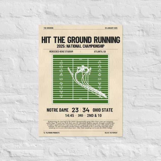 Greatest Ohio State Football Plays Poster: Hit the Ground Running (2025)