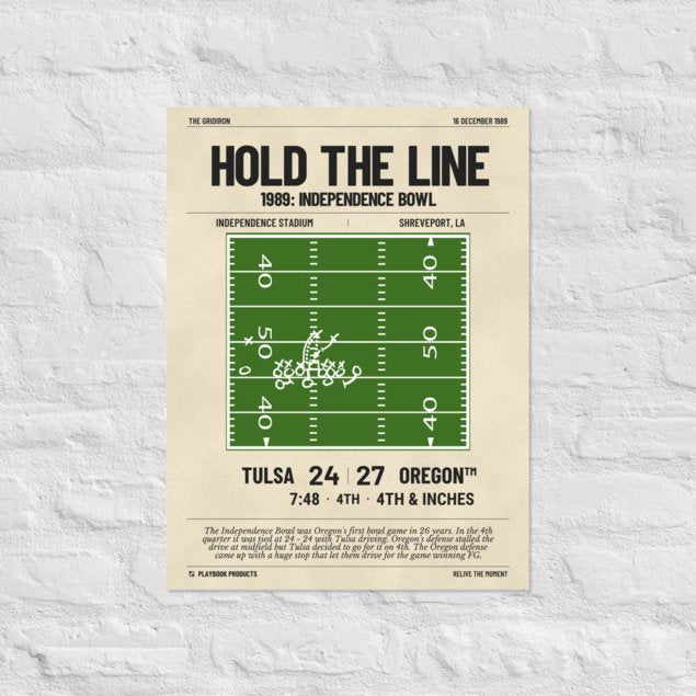 Greatest Oregon Football Plays Poster: Hold the Line (1989)