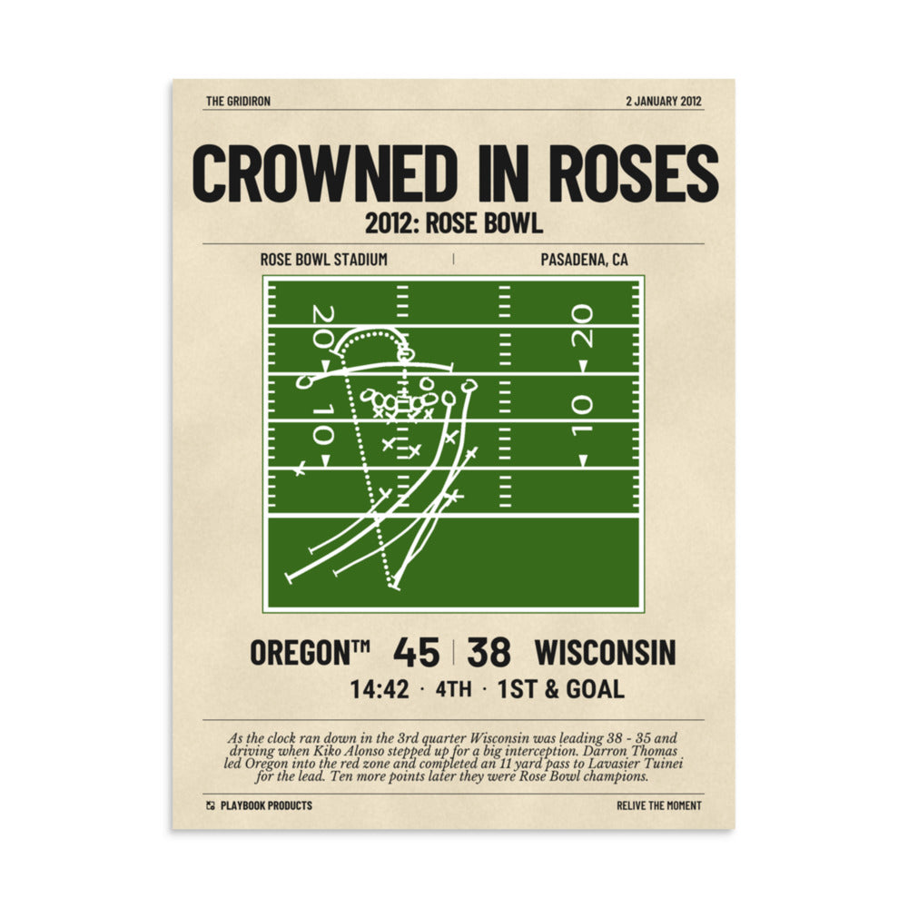 Greatest Oregon Football Plays Poster: Crowned in roses (2012)