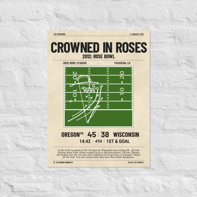 Greatest Oregon Football Plays Poster: Crowned in roses (2012)