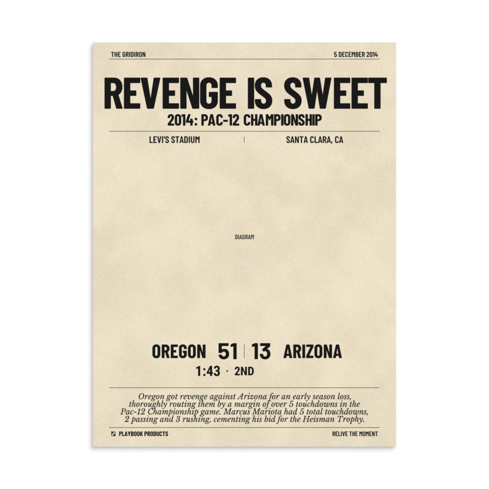 Greatest Oregon Football Plays Poster: Revenge is sweet (2014)