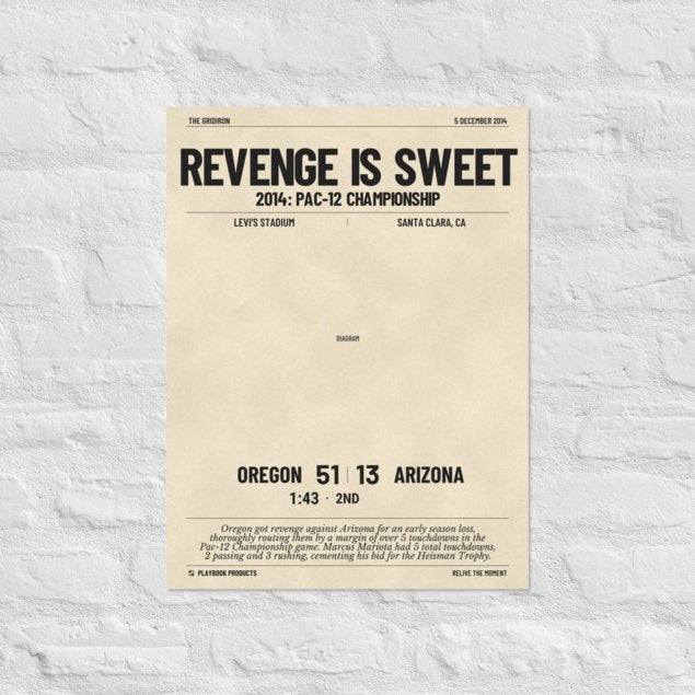 Greatest Oregon Football Plays Poster: Revenge is sweet (2014)