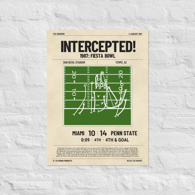Greatest Penn State Football Plays Poster: Intercepted! (1987)