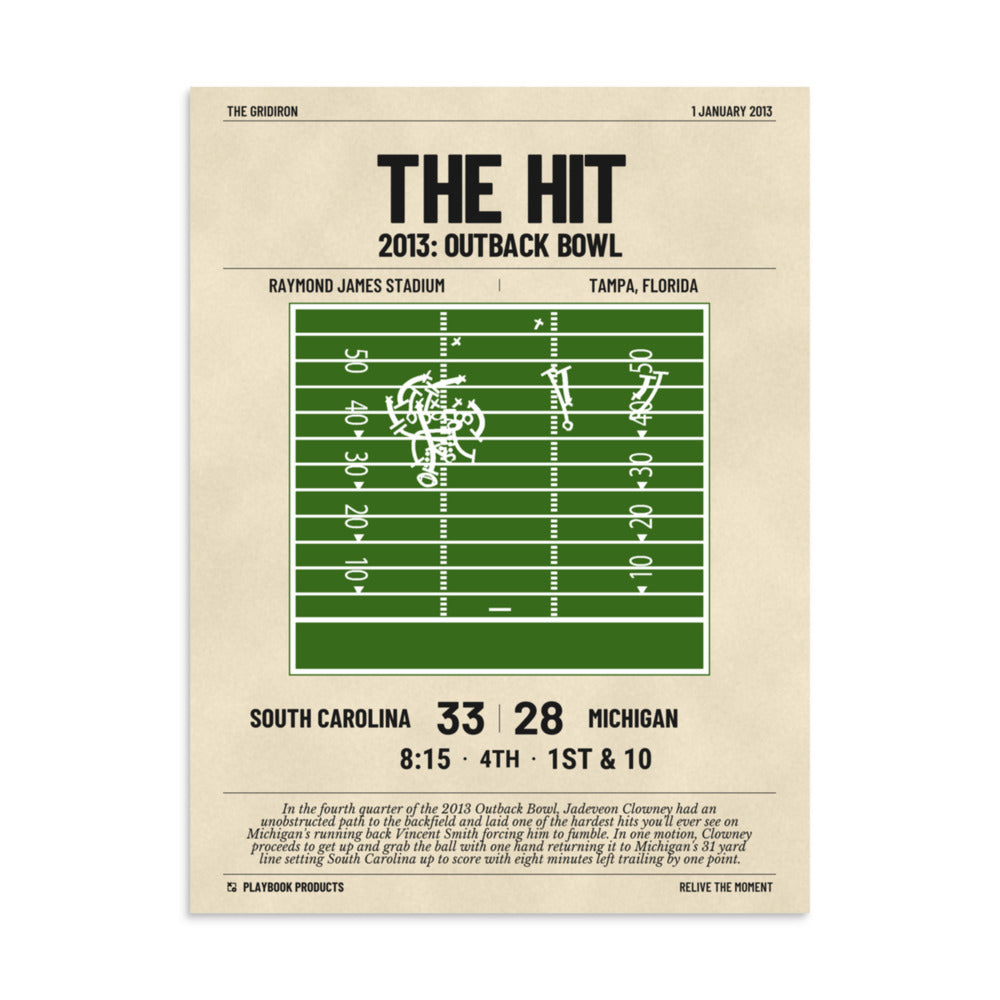 Greatest South Carolina Football Plays Poster: The Hit (2013)