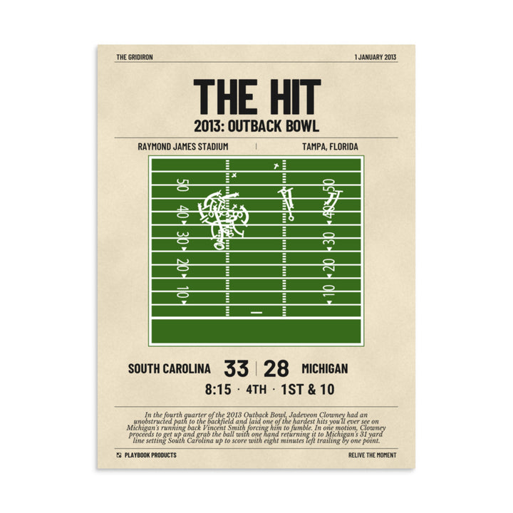 Greatest South Carolina Football Plays Poster: The Hit (2013)