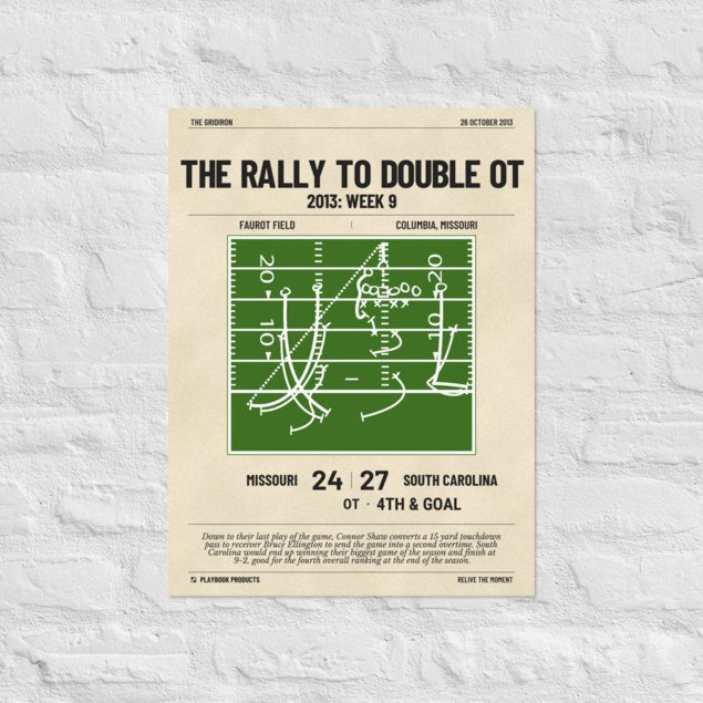 Greatest South Carolina Football Plays Poster: The rally to double OT (2013)