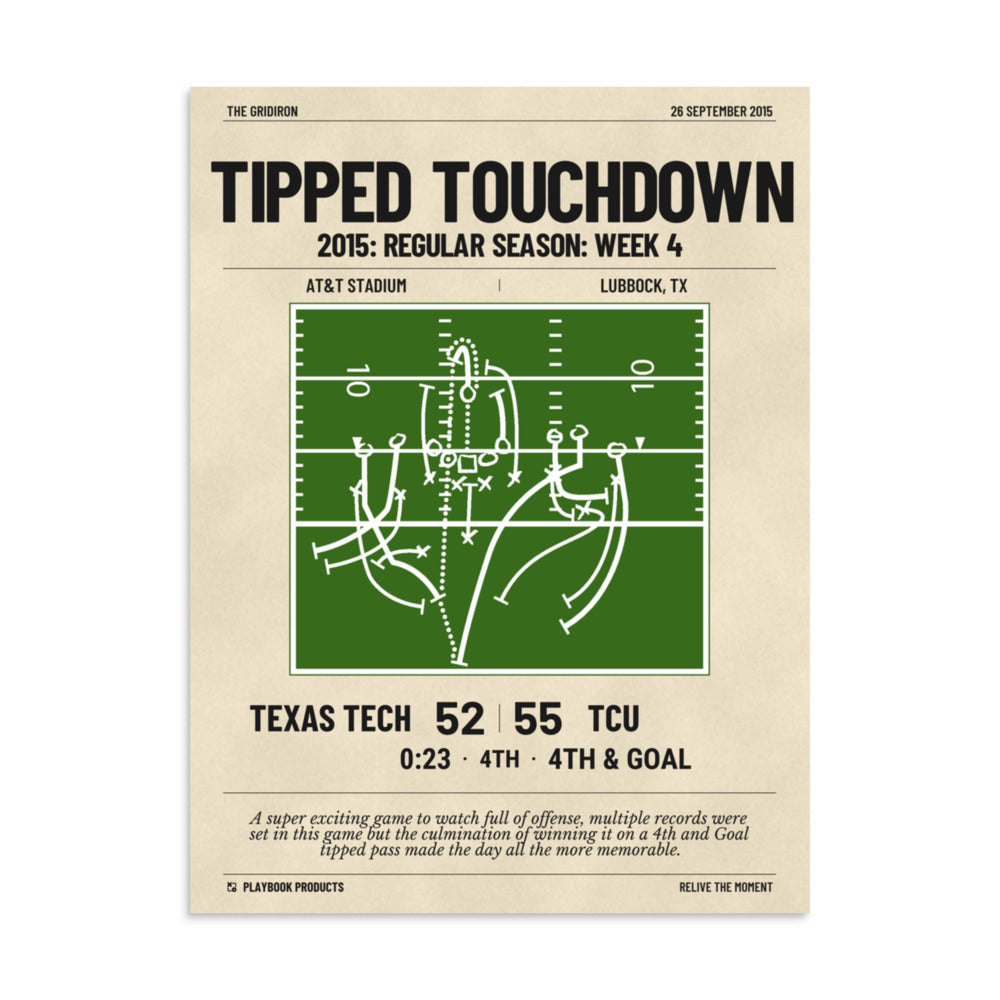 Greatest TCU Football Plays Poster: Tipped Touchdown (2015)