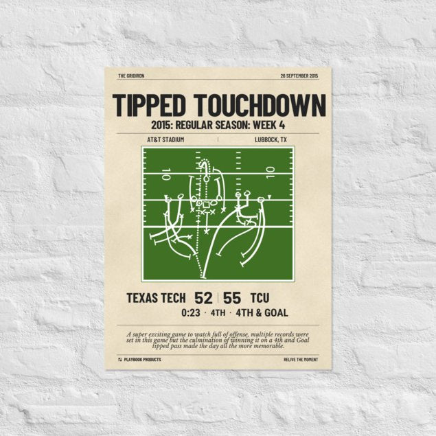 Greatest TCU Football Plays Poster: Tipped Touchdown (2015)