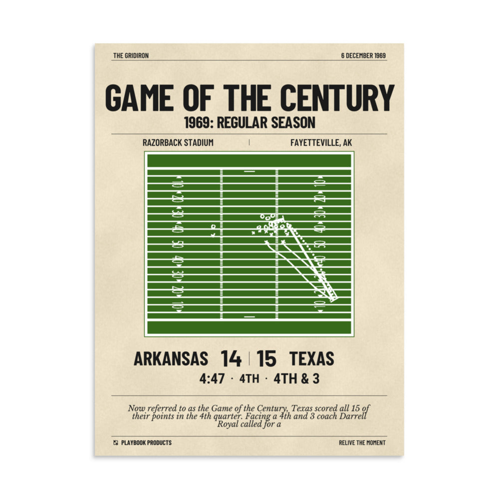 Greatest Texas Football Plays Poster: Game of the Century (1969)