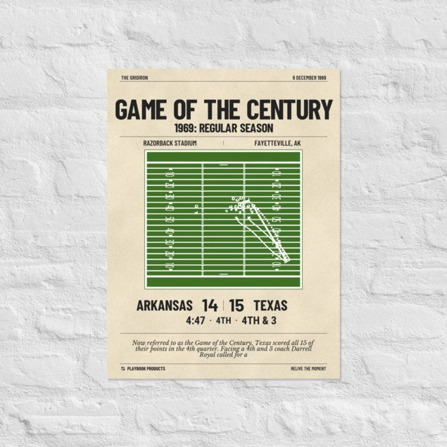 Greatest Texas Football Plays Poster: Game of the Century (1969)