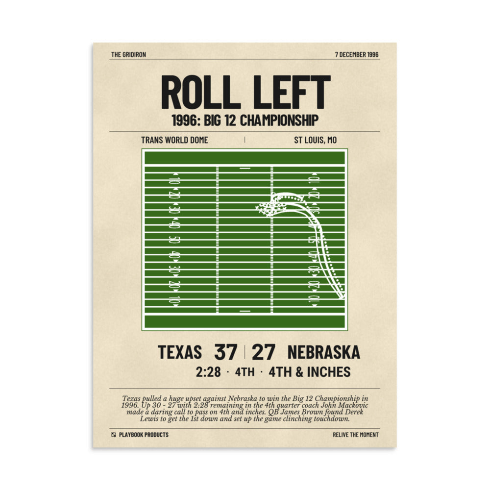 Greatest Texas Football Plays Poster: Roll Left (1996)