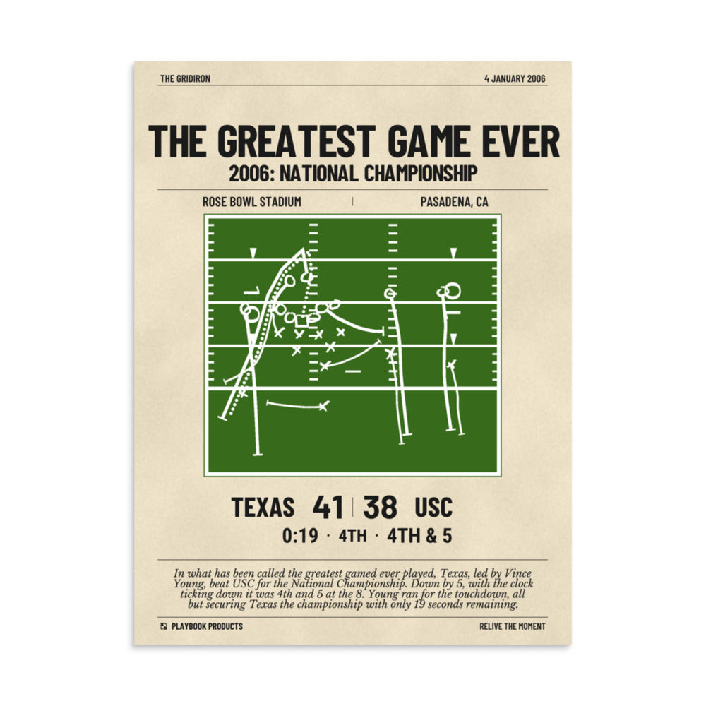Greatest Texas Football Plays Poster: The Greatest Game Ever (2006)
