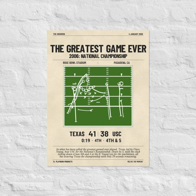 Greatest Texas Football Plays Poster: The Greatest Game Ever (2006)