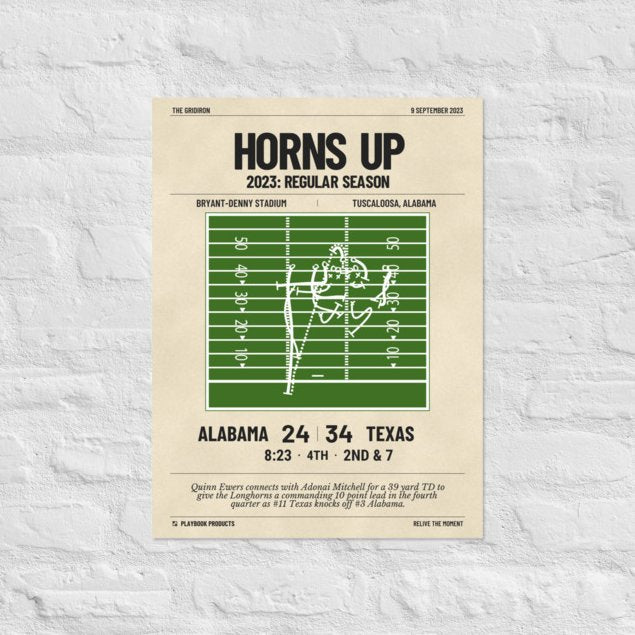 Greatest Texas Football Plays Poster: Horns up (2023)