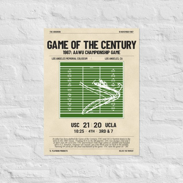 Greatest USC Football Plays Poster: Game of the Century (1967)