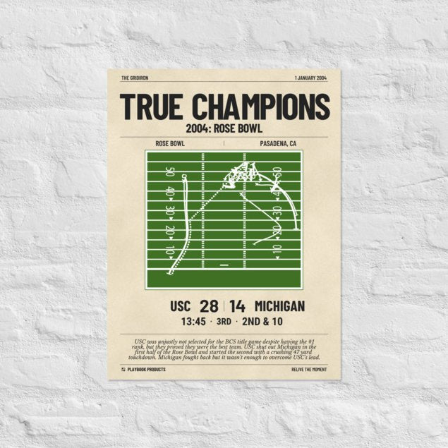 Greatest USC Football Plays Poster: True Champions (2004)