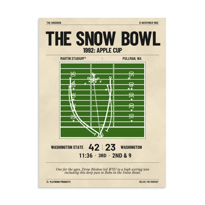 Greatest Washington State Football Plays Poster: The Snow Bowl (1992)