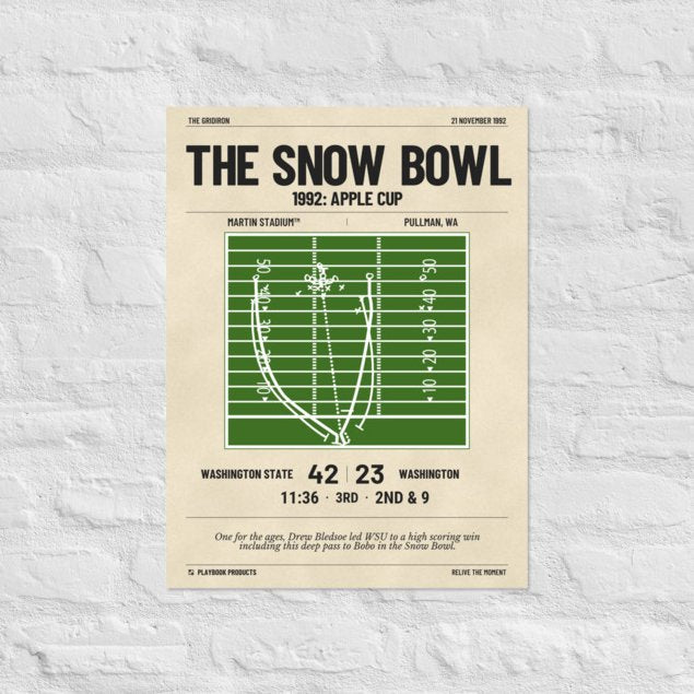 Greatest Washington State Football Plays Poster: The Snow Bowl (1992)