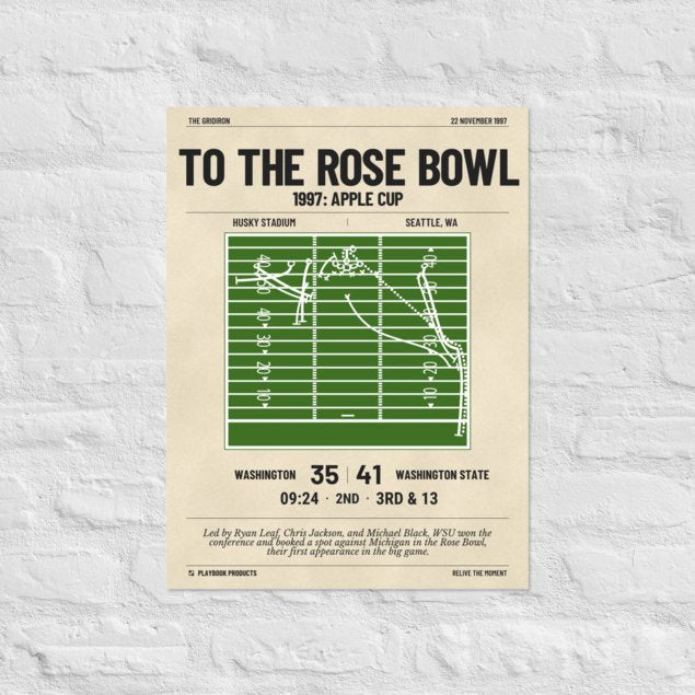 Greatest Washington State Football Plays Poster: To the Rose Bowl (1997)