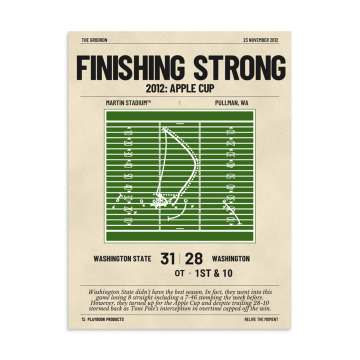 Greatest Washington State Football Plays Poster: Finishing Strong (2012)