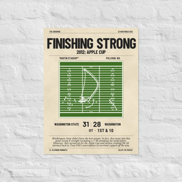 Greatest Washington State Football Plays Poster: Finishing Strong (2012)