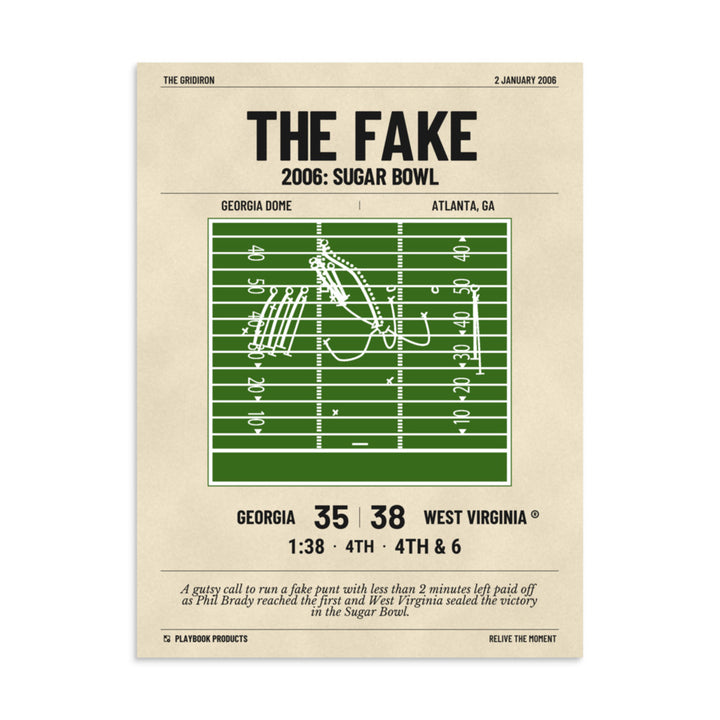 Greatest West Virginia Football Plays Poster: The Fake (2006)