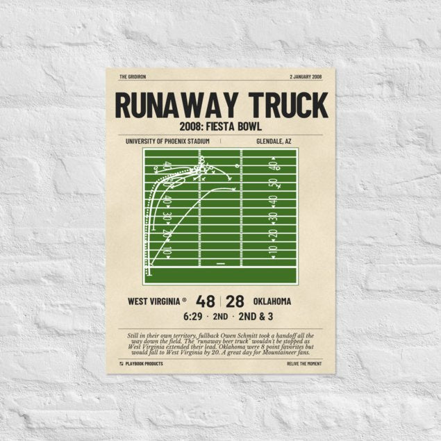 Greatest West Virginia Football Plays Poster: Runaway Truck (2008)