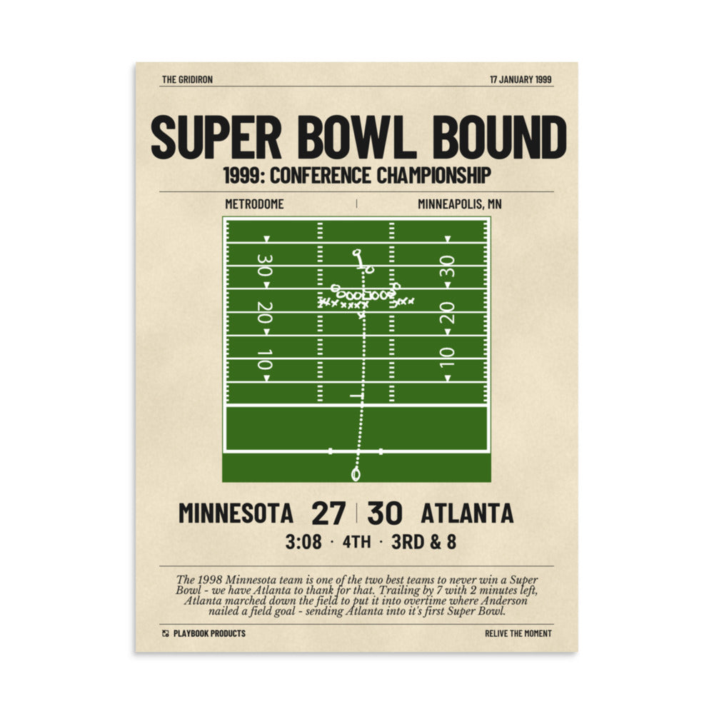 Greatest Atlanta Falcons Plays Poster: Super Bowl Bound (1999)