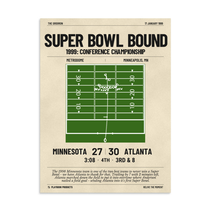 Greatest Atlanta Falcons Plays Poster: Super Bowl Bound (1999)