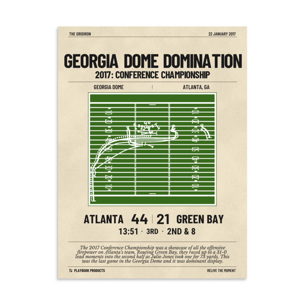 Greatest Atlanta Falcons Plays Poster: Georgia Dome Domination (2017)