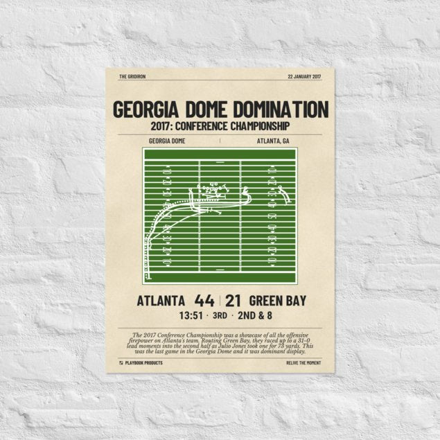 Greatest Atlanta Falcons Plays Poster: Georgia Dome Domination (2017)