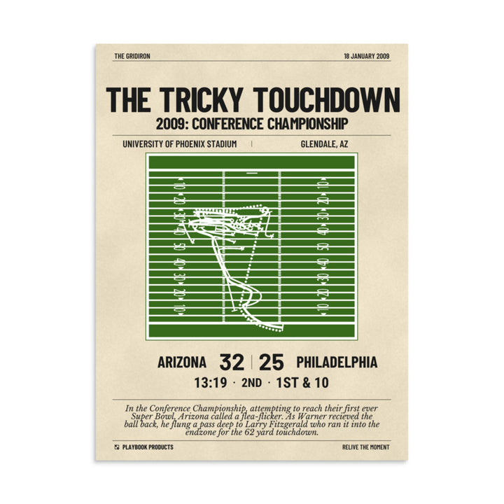 Greatest Arizona Cardinals Plays Poster: The Tricky Touchdown (2009)