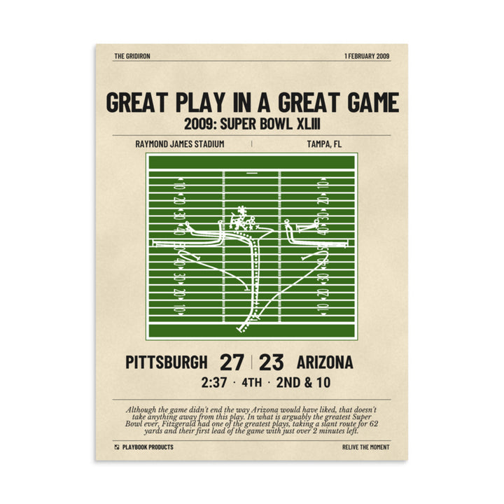 Greatest Arizona Cardinals Plays Poster: Great play in a great game (2009)