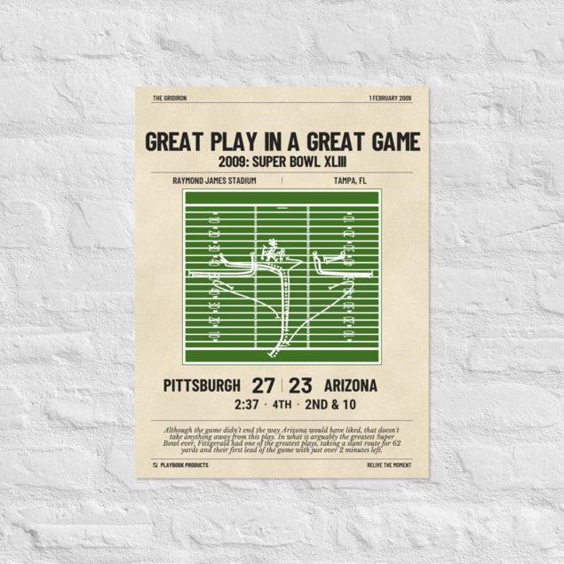 Greatest Arizona Cardinals Plays Poster: Great play in a great game (2009)