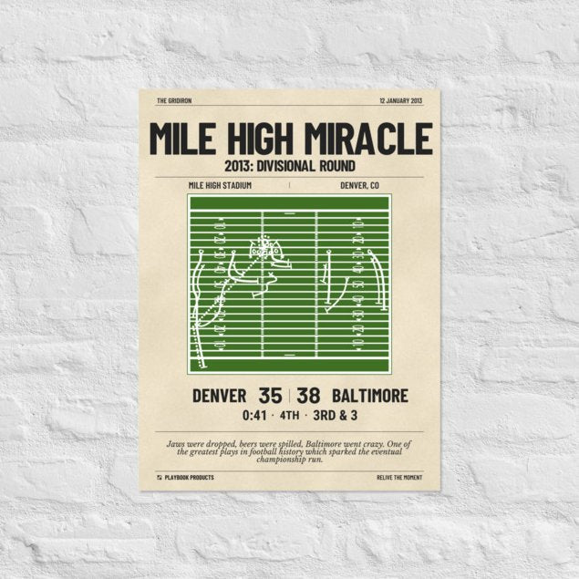 Greatest Baltimore Ravens Plays Poster: Mile High Miracle (2013)