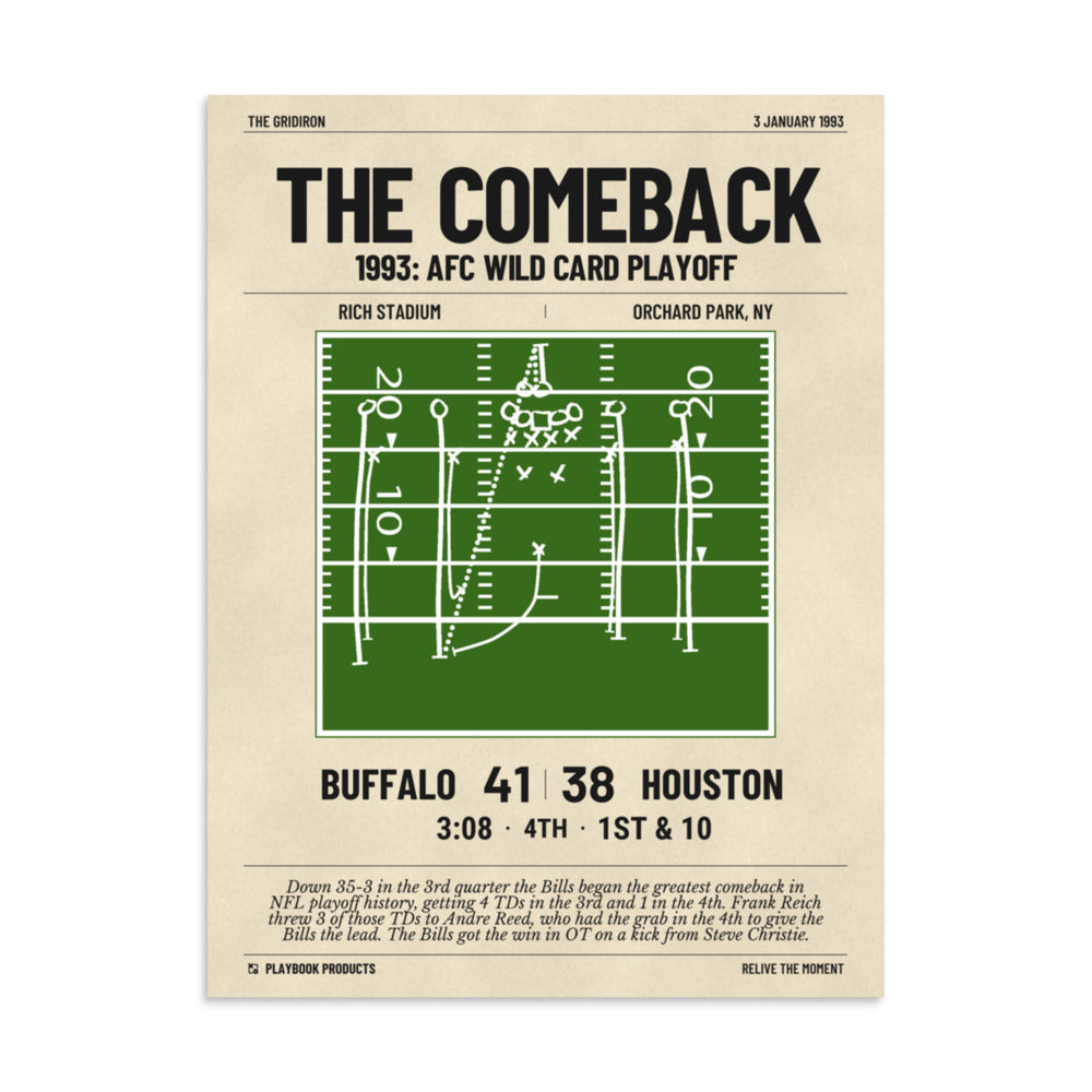 Greatest Buffalo Bills Plays Poster: The Comeback (1993)